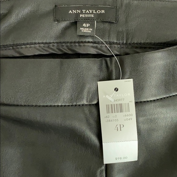 Imitation Leather Ann Taylor Pants - Picture 3 of 5
